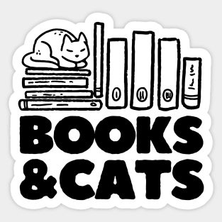 Books & Cats Sticker